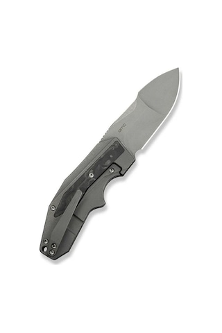 We Knife Coral Gray Titanium Handle With Marble Carbon Fiber Inlay Gray Stonewashed Cpm 20cv Blade Çakı Gri