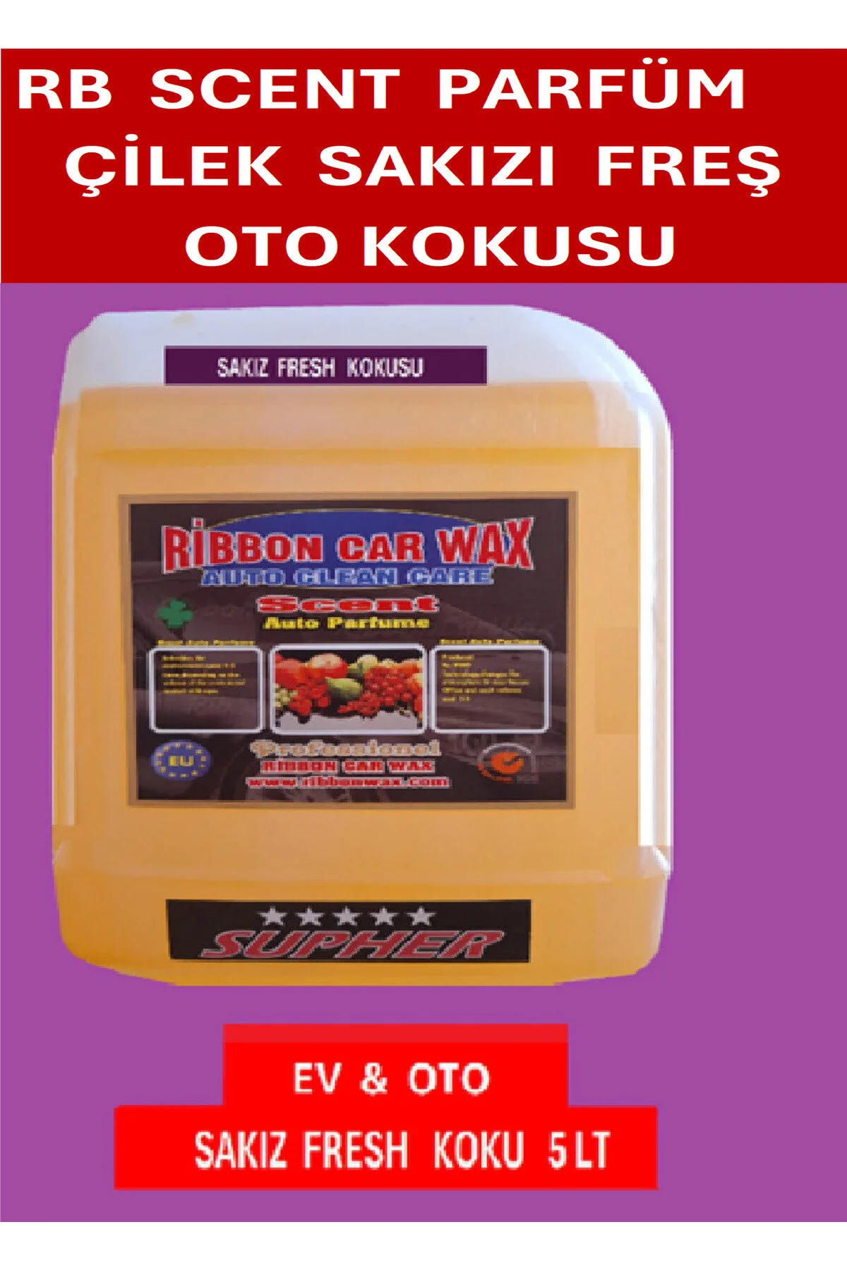 Rb Scent Oto Kokusu Çilek Sakızı Freşh Kokusu 5 Lt Meyva