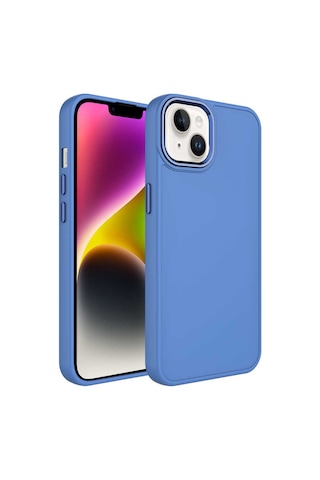 Apple Uyumlu iPhone 13 Uyumlu Metal Çerçeve Ve Buton Tasarımlı Silikon Zore Luna Kılıf-lavendery Gray Lavendery Gray -