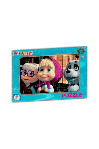 Maşa Ile Koca Ayı 2'Li Frame Puzzle/Yapboz (24+48 Parça)