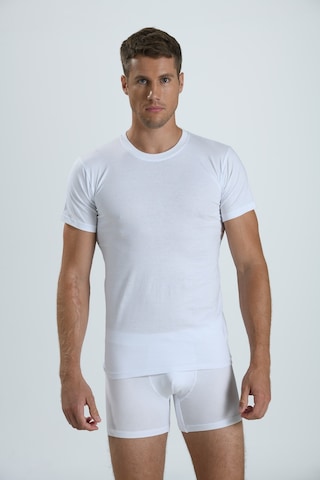 Erkek 104 Sıfır Yaka Kısa Kol T-Shirt Atlet BEYAZ