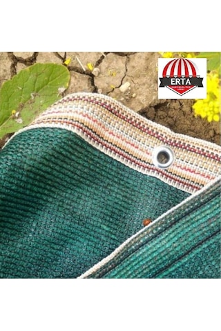 9.5 Metre X 3 Metre %95'lik Gölgelik File 300 Grm 1. Kalite İşçilik'li Halkalı Kemerli Yeşil