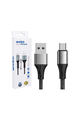 Weko Wk-22023 Usb To Micro Usb Örgülü Lacivert Telefon Şarj Kablosu