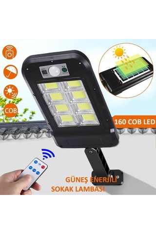Uzaktan Kumandalı 160 Led Solar Bahçe Lambası - 9080237793990do