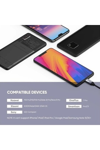 Ebitda Usb C 3.5 Mm Kulaklık Adaptörü, Şarj Ve Ses, Huawei Xiaomi Oneplus Nubia Cihazlar İçin, Uyumluluk Ve Hızlı Şarj