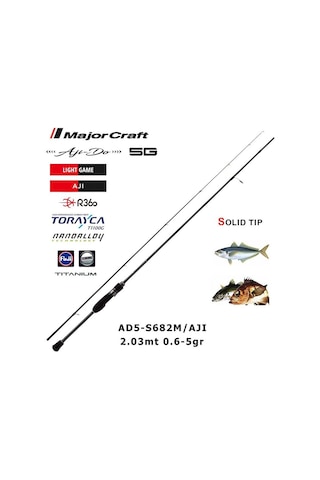 Major Craft 5g Ajido Aji Ad5 S682m Aji 203cm 0.6-5g Lrf Kamışı