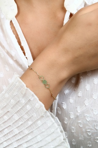 14 Ayar Altın Dorika Olimpiyat Bileklik - 17 Cm / Olimpiyat - Sarı Sarı Altın