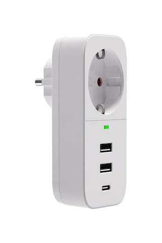 Ftr017 3in1 Termal Akım Korumalı 2usb-a 1soket 3680w 1 Pd Type