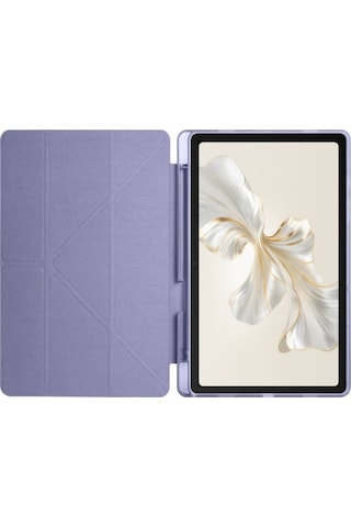 Honor Pad 9 12.1 İnch Tablet Uyumlu Kılıf Katlanır Kalemlikli Standlı Uyku Modlu Akıllı Kapak Kapaklı Kılıf