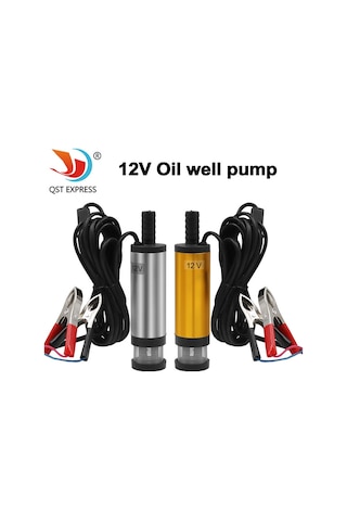 Geeksen 38mm Dc5v/12v/24v Elektrikli Akü Pompa - Dizel Yağ Su Çekici, Dış Filtreli Gümüş Kelepçe Tipi, Renkli Kutuda