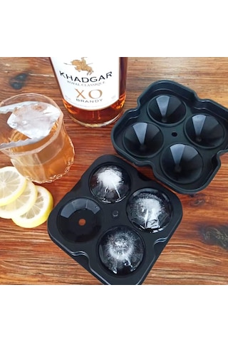 Tahtakale Toptancı Silikon Elmas Buz Kalıbı 4 Lü Çok Renkli