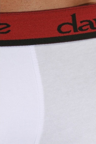 Darkzone Bordo Çizgili Beyaz Erkek Boxer - Dzn3102 Beyaz