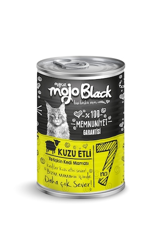 Mycat Mojo Black No:7 Tahılsız Kuzu Etli Yetişkin Kedi Konservesi 12 x 400 G