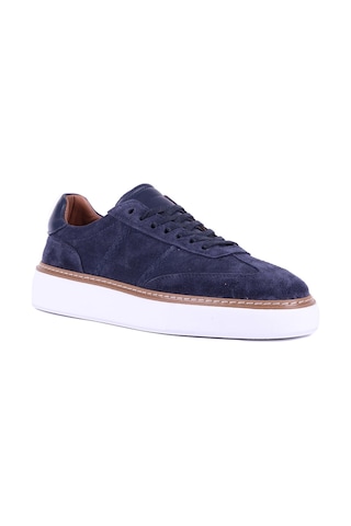Shoetyle - Hakiki Süet Deri Lacivert Renk Bağcıklı Günlük Erkek Ayakkabı - 250-3001-1592