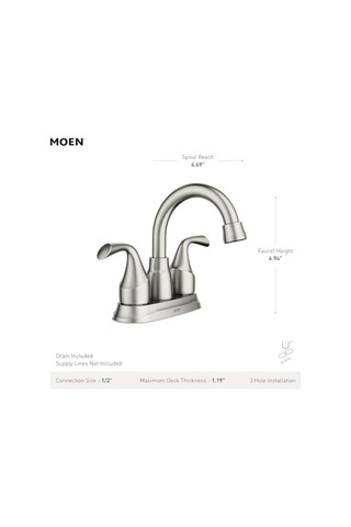 Spot Dirençli Fırçalanmış Nikel Iki Saplı Banyo Lavabo Bataryası Tahliye Montajlı 84115srn Çok Renkli