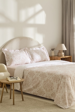 Kaşmir Home Grasy %100 Pamuk Çift Kişilik Nevresim Takımı Somon Somon