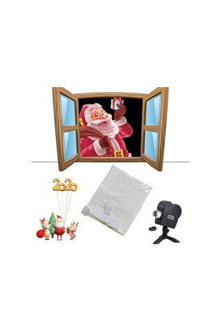 Lemestar 1.8 1.2m Projektör Ekranı Katlanabilir Taşınabilir Ekran Bezi Noel Cadılar Bayra Çok Renkli-21