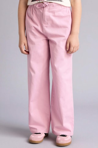 Defacto Wıde Leg Düz Paça Gabardin Pantolon Kız Çocuk G0607a826smpn171 Pembe-pn171