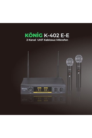 König K-402 Ee İki El Telsiz Mikrofonu