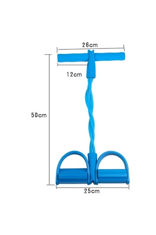 Pedal Puller Ve Loop Bant Takımı Body Trimmer Ve 60 Cm Direnç Lastiği Set Mavi - Mavi