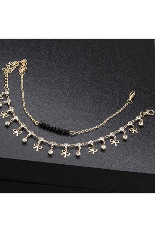 Avrupa Ve Amerikan Modası Çok Yönlü Sokak Müzayedesi Seksi Çok Katmanlı Zincir Püsküllü Halhal Altın