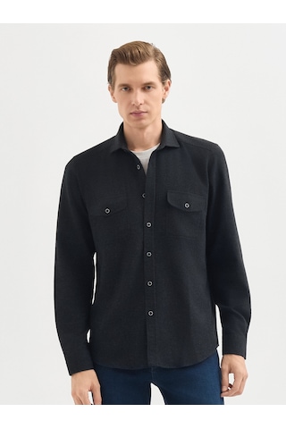 Karaca Erkek Modern Fıt Gömlek-antrasit 11.24w.04.012 Antrasit