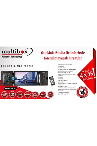Multibox Lcd Ekranlı Oto Teyp 4X45 - Kameralı -Görüntülü