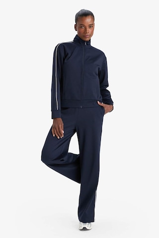 Defacto Defactofit Slim Fit Dar Kesim Dik Yaka İçi Yumuşak Tüylü Fermuarlı Hırka F3844ax25aunv253 Lacivert