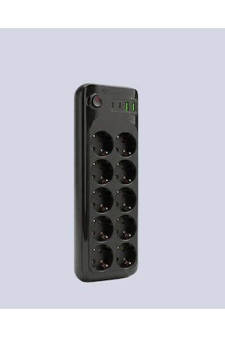 Termal Koruma Sistemli Usb Type-c 10 Lu Grup Priz 2m 2500w Güç Kapasiteli 0-2