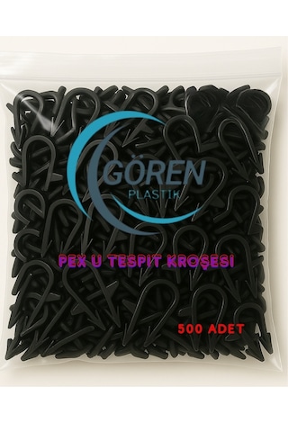 Pex U Tespit Kroşesi 500'lü Paket - Yerden Isıtma Boru Sabitleme Klipsi