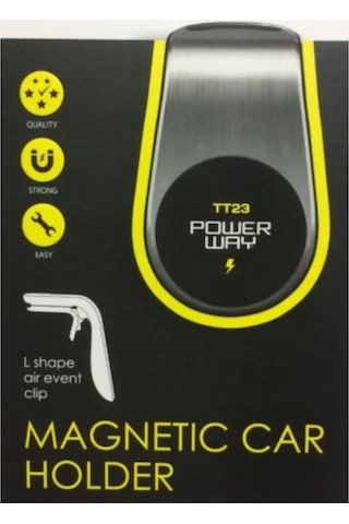 Powerway Tt23 Mıknatıslı Araç Içi Telefon Tutucu Mandallı L-Type