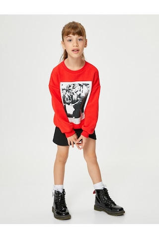 Koton Atatürk Baskılı Sweatshirt Uzun Kollu Bisiklet Yaka Şardonlu Kırmızı 4wkg10179ak 4WKG10179AK401 Kırmızı