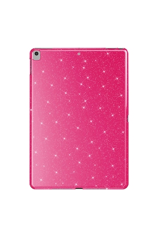 Ecruz Apple İpad 10.2 8 Nesil Simli Parlak Görünümlü Uyumlu Tablet Koton Kılıf-p Tablet Kılıfı