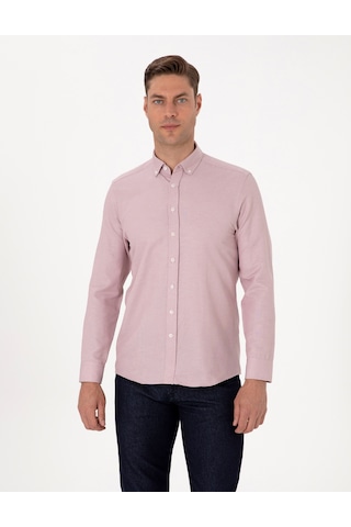 Pierre Cardin Erkek Gül Kurusu Gömlek Desenli 50311487-vr026 Gül Kurusu