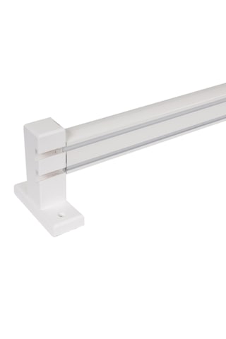 Ahşap Başlıklı Alüminyum Dekoratif Ray Korniş Beyaz 150 Cm