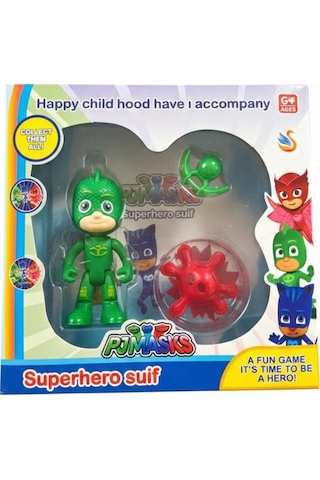 Pj Maskeliler Tekli Aksesuarlı Figür Karakter Oyun Seti Pj Mask Yeşil
