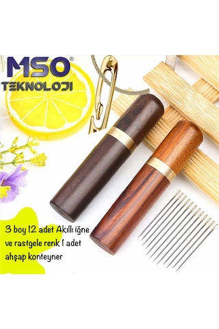 MSO VIP Kalite Ahşap Konteynerli Akıllı Dikiş İğne Set