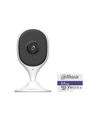 Dahua DH-C5a 5 MP 10 M Ir Wifi İç Mekan Cube Ip Kamera + Dahua 64 GB Micro SDXC Hafıza Kartı