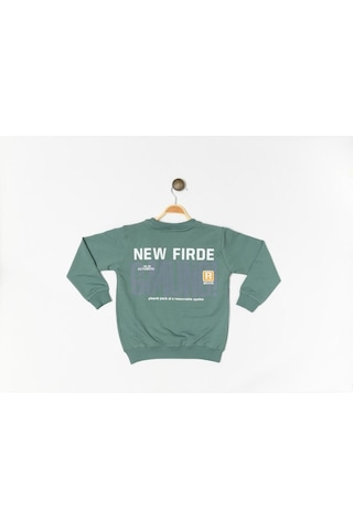 Modalı Çocuk Brane Cotton Rtr0006 Fermuar Detaylı Baskılı Swearshirt