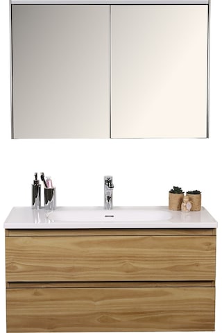 Kobos Lignum 100 Cm Banyo Dolabı Seti Meguro Ahşap
