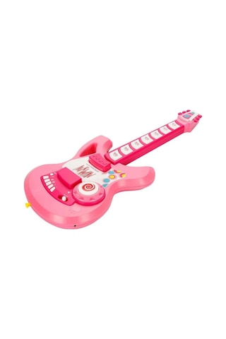 4933 Gitar Fonk Tuşlu Askılı Pembe Sesli
