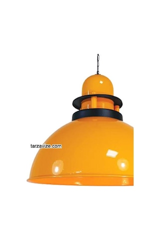 Tarzavize Trt46 Dekoratif Sarı Tekli Retro Modern Sarkıt Avize Sarı