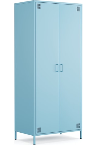 Pera Metal Elbise Dolabı, Soyunma Dolabı, İki Kapılı, 80,50 X 50 X 189,50 Cm Ral 5024 Mavi