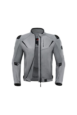 Scoyco Jk194 Motosiklet Montu Yazlık Fileli Dayanıklı Makro Kumaş Motorcu Mont Silver