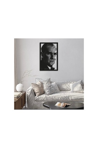 Atatürk Portresi Duvar Portresi Siyah - 803393839 Siyah