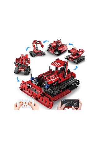 Behowl 5'i 1 Arada Uzaktan Kumandalı Yapı Kiti, Robot, Tank, Buldozer, Stem Oyuncağı, 7-12 Yaş Için Eğitici Oyuncaklar