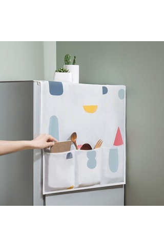 Yaozixa Peva Materyal Ev Aletleri Koruması Buzdolabı, Çamaşır Makinesi, Mikrodalga - 3 Cepli, Su Geçirmez, Dekoratif 130x54cm Çok Renkli