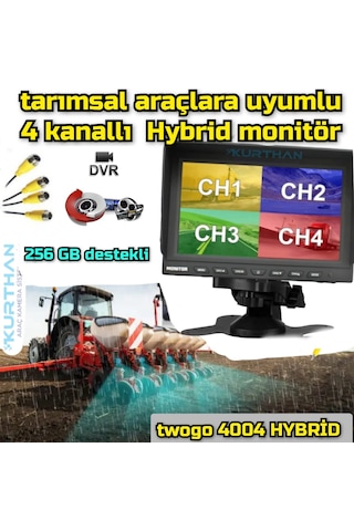 7 İnç Hybrid Dvr Monitör Kamerasız 256 Gb 12 - 24 Volt
