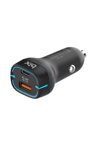 Bix BX-CCP36BK 36W QC 3.0 USB Type-C PD Araç İçi Hızlı Şarj Adaptörü Siyah