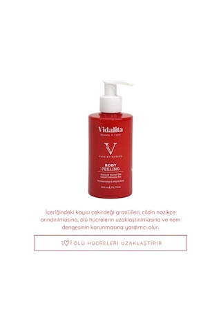 Vidalita Beauty & Care Doğal Vücut Peelingi Kayısı Çekirdeği & Tatlı Badem Yağı 200 ML